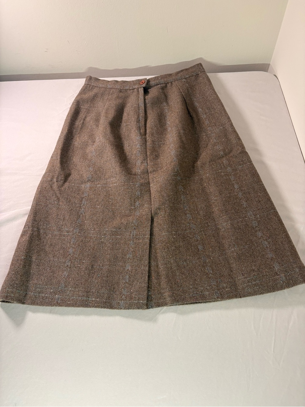 Brown Tweed A-Line Women's Skirt